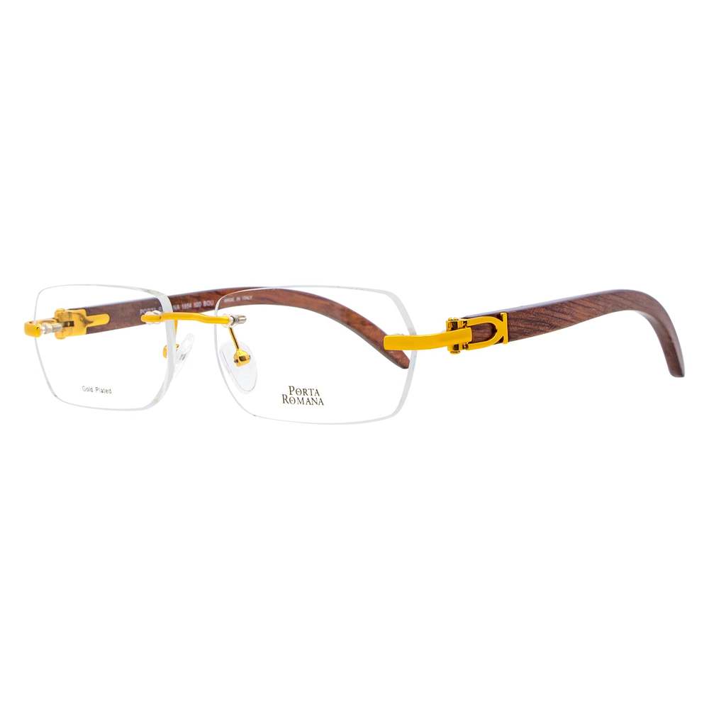 Porta Romana Rectangular Eyeglasses 1954 100BOU Bubinga Lacquered Wood 56mm 1954